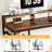 78.74" W Double Computer Desk With Monitor Stand, Two Person Desk With 4 Open Shelves-493810718