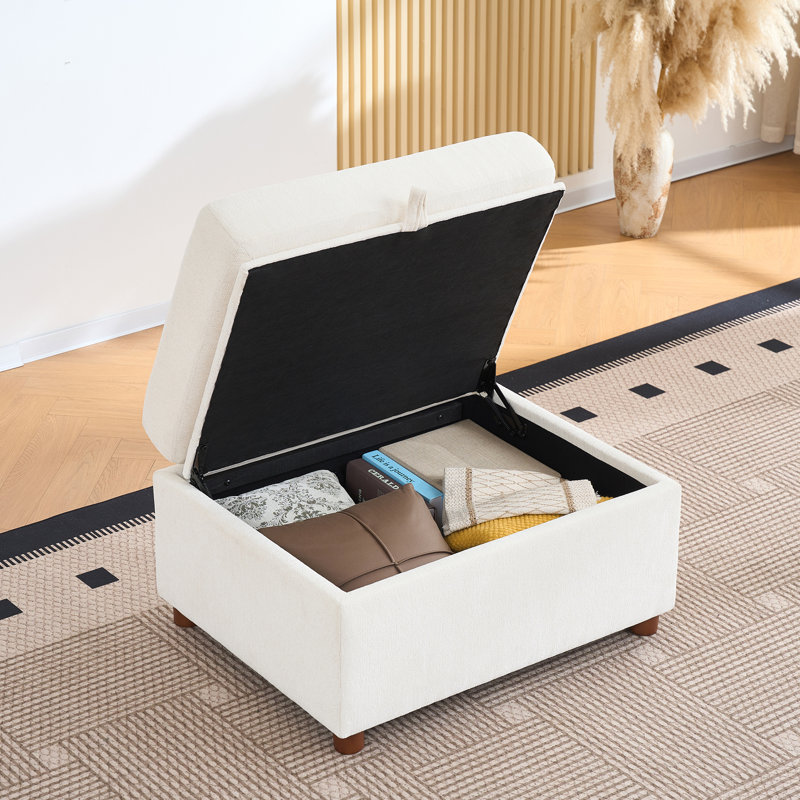  Repose-pieds modulaire modulaire, blanc, 19.29" H x 31.5" W x 26.38" D, White
