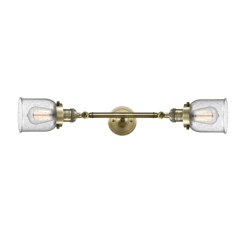 ClipperCove 2 - Light Dimmable Vanity Light, Seedy, Antique Brass, Bulb Not Included