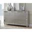 Commode horizontale en bois manufacturé avec 6 tiroirs