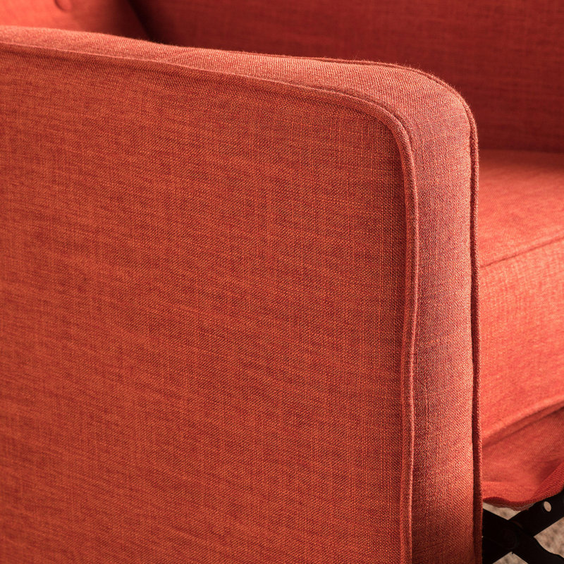 Recliner, Orange Fabric
