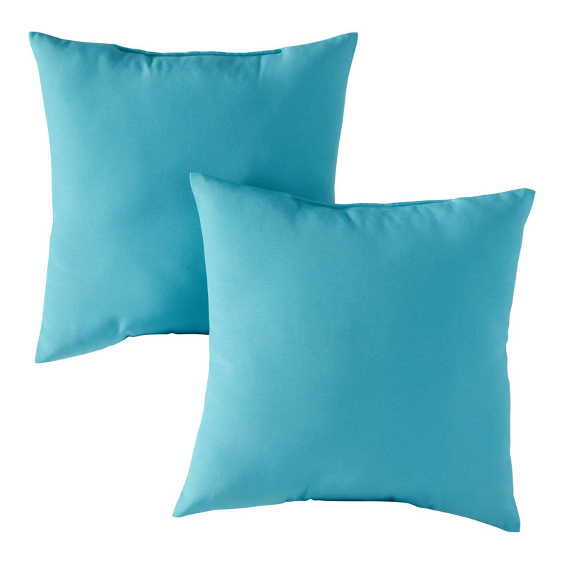 Housse de coussin d'extérieur carré Covington, Sarcelle