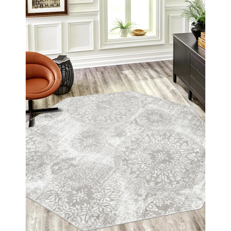 Tapis gris clair Brandt Performance, Gris clair, Rond 5 pi 3 po