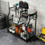Heavy Duty Metal Freestanding Rolling Garage Tool Organizer Cart With Wheels For Power & Long Handled Tools
