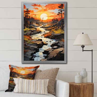 Gisbelle, pont orange de la confrérie - reproduction sur toile