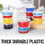 Gobelets jetables simples transparents jetables avec couvercles - tasses en plastique - contenants à condiments