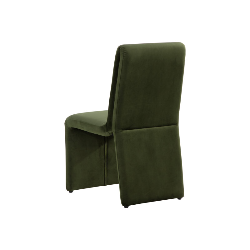 CASCATA DINING CHAIR - MARSEILLE BLACK LEATHER, Green