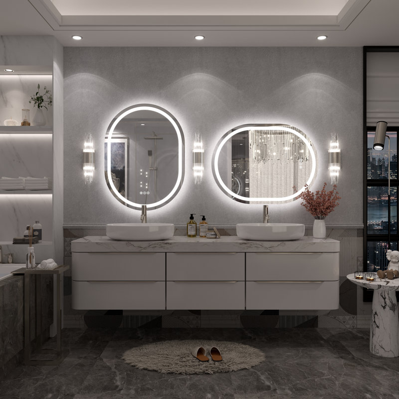 Miroir de salle de bain mural Molly, 32 po x 24 po