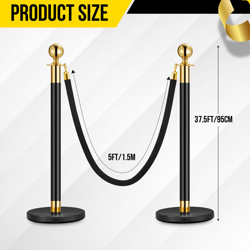 Iron, Steel Stanchion, 20.5 cm H x 34 cm W x 82 cm D
