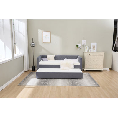 Grey Velvet Daybed