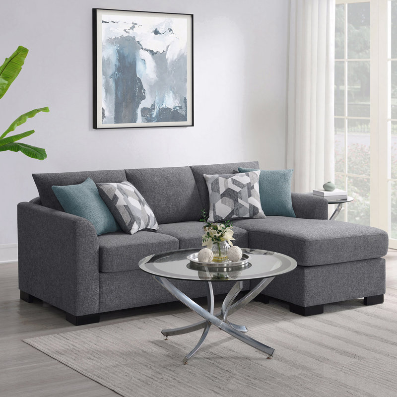 Canapé-lit modulaire rembourré gris Pacheco, Gris
