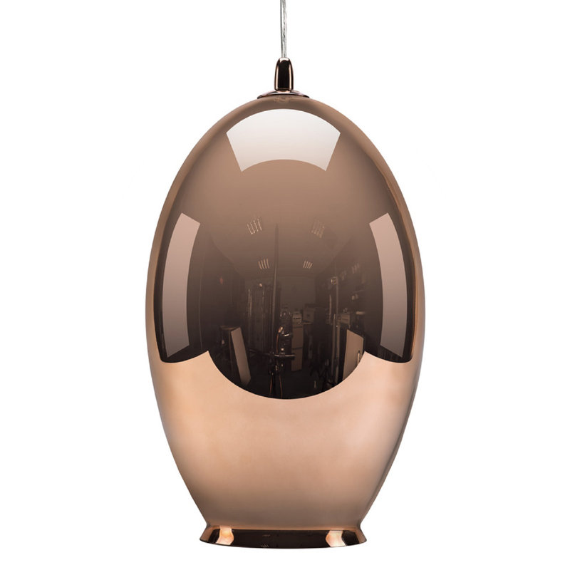 Boatner 1 - Light White Jar Pendant, Mirror Copper