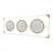 15.5X43.5" Gold And White Frame With Mirror