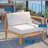 Bayport Teak Solid Wood Outdoor Lounge Chair with Sunbrella® Cushions