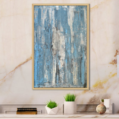 Art abstrait gris et bleu - Décoration murale moderne et contemporaine sur toile