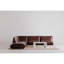 Chaise de coin en cuir Zeppelin Hickory grillé