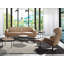Chocolate  leather swivel recliner armchair-1961850209