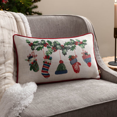 Annayah Abstract White Rectangular Throw Cushion