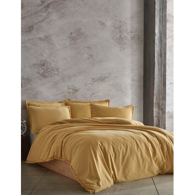 Ensemble de housse de courtepointe 100% coton Nil Washed Coffe