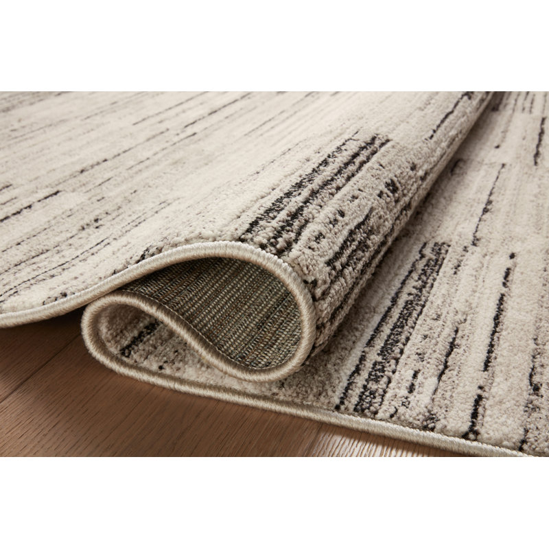 Darby Charcoal and Sand Geometric Runner Rug
