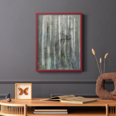 Birch Forest Abstracts I Framed Print - Solid Wood