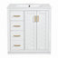 Ensemble de meuble-lavabo 30 po avec lavabo en céramique, armoire de rangement en bois massif, ensemble de meuble-lavabo autoportant avec 3 tiroirs et portes à fermeture douce-116234499-116234500