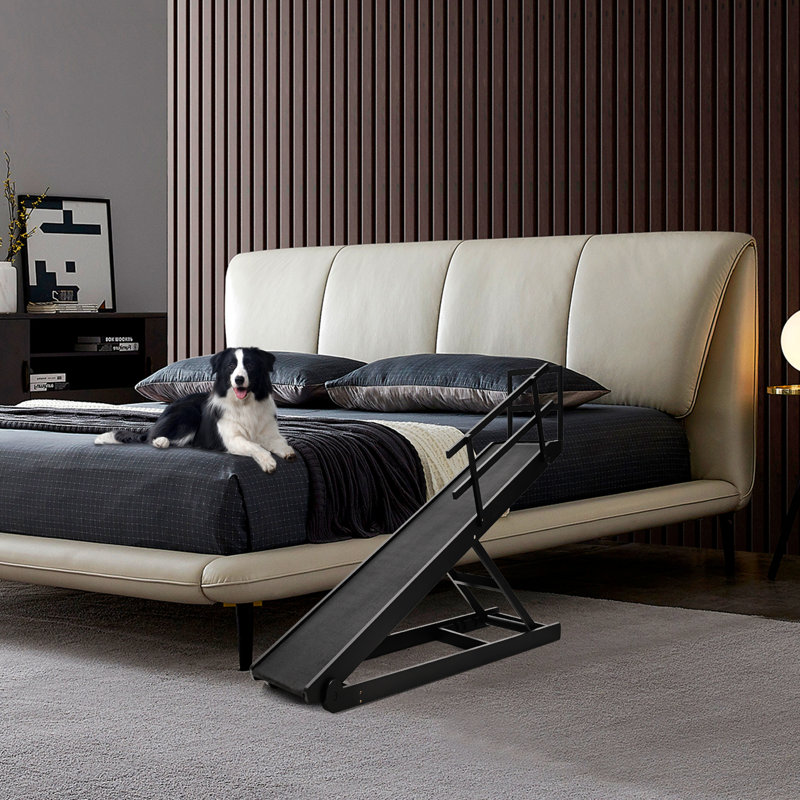 Rampe pliante en bois pour chien Almeric, Noir