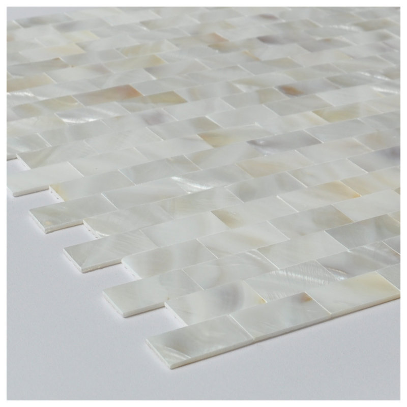 Carreau de mosaïque en nacre naturelle 11,8 po x 11,8 po (ensemble de 10)