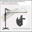 Parasol sophistiqué de 8 pi Cantilever