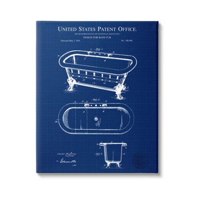 «Blue Bathaign Brevet Blueprint Canvas» par Karl Hronek