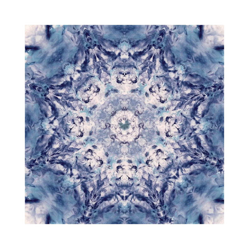 Indigo Gem Kaleidoscope I 1 Piece Wrapped Canvas Wall Art, 66.04 cm H x 66.04 cm W x 1.91 cm D