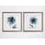 « indigo fleuri », ensemble de 2 reproductions encadrées-27609827