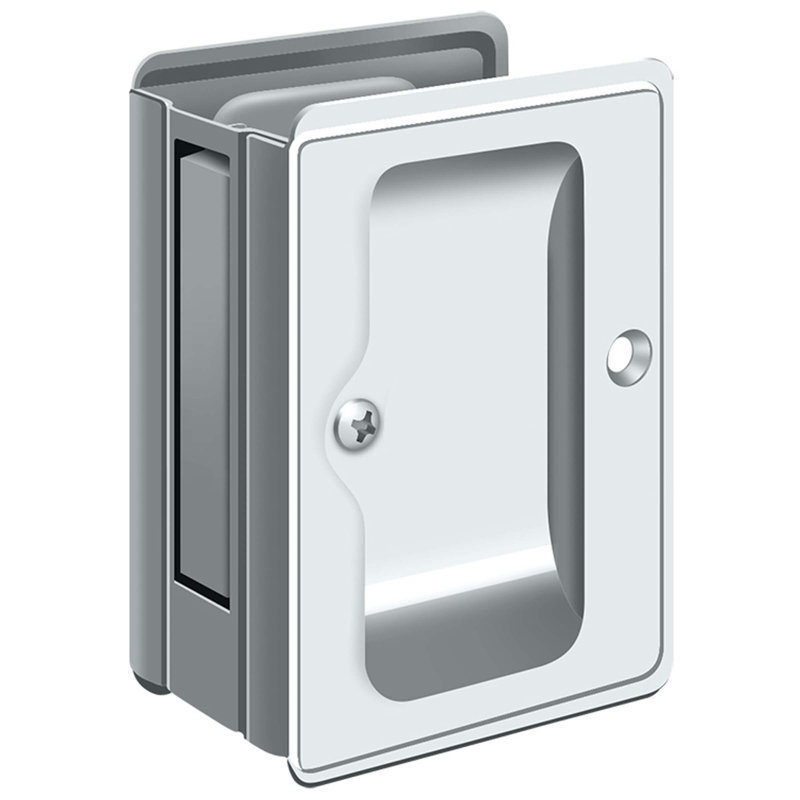 Serrure de poche Deltana SDPA325U26 HD, réglable, passage de 3 1/4 po x 2 1/4 po en chrome poli, Chrome poli