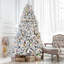 Arbre de Noël articulé à branches articulées avec lumières UL colorées et 21 pommes de pin naturelles-329658318