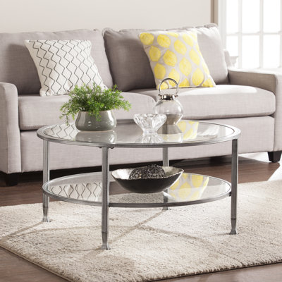 Jordyan Glass Top Coffee Table