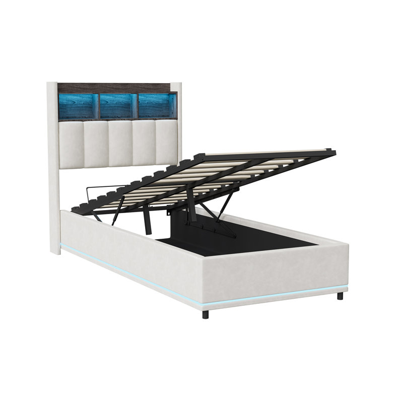 Upholstered Ottoman Storage Bed, European Single (90 x 200 cm)