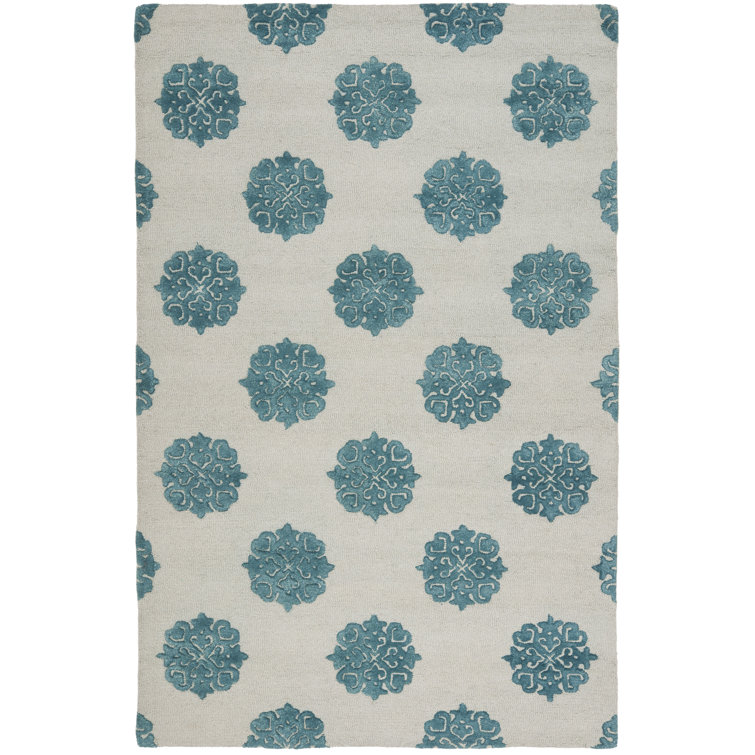 Candelo Hand Tufted Wool Floral Rug