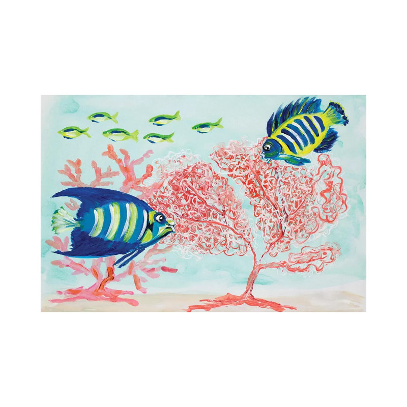 Coral Reef II, H 18 po x l 26 po x P 1,5 po