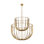 Sean Lavin Sanchi 3-light large two tier chandelier in polished antique brass finish