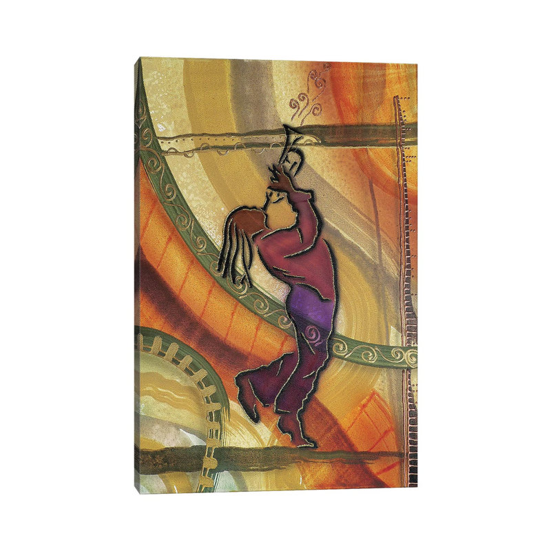 Trumpeter by Fred Odle - Wrapped Canvas Print, 30.48cm H x 20.32cm W x 1.9cm D