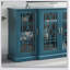 Meuble télé 63 po, buffet, armoire de rangement, bleu sarcelle