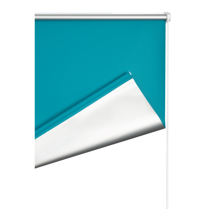 Klemmfix Room Darkening Roll-Up Blinds, Petrol, 200 cm L x 100 cm W 