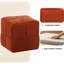 Square Corduroy Foot Rest, Soft And Smooth Feel, High Resilience Foam, Engineered Wood, No Installation Needed For Use Clear Velvet Stripes, Smooth, Wooden Frame, Assembly