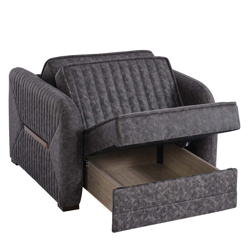 Fauteuil rembourré convertible avec rangement
