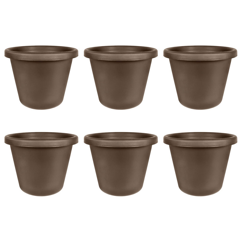 Aashka Pot Planter, 19.25" H X 24" W X 24" D, Brown