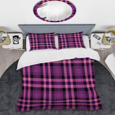 Purple Microfiber 3 Piece Duvet Cover Set