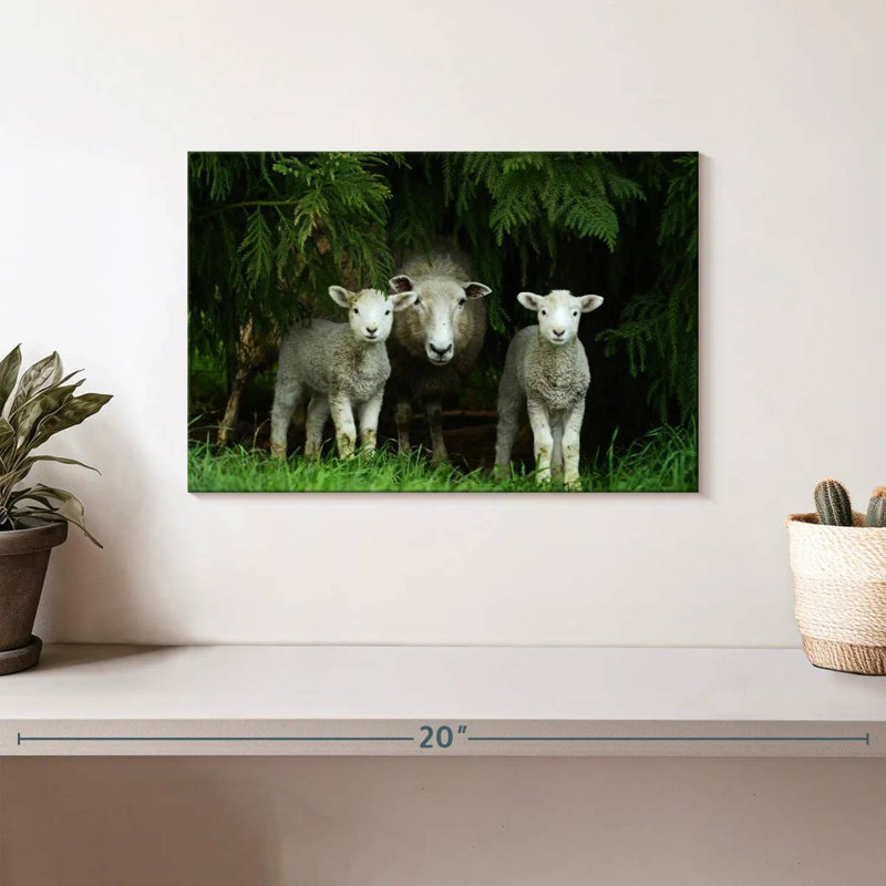 Sheep Family, 8" H x 12" W