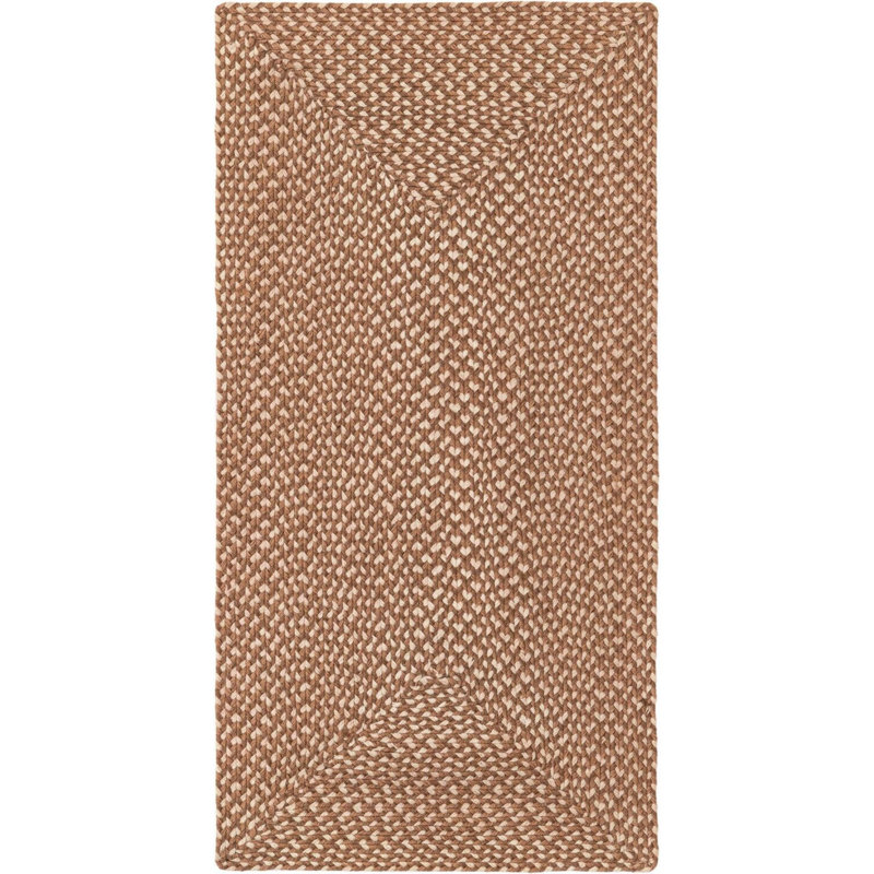 Contemporary Natura Knot Area Rug Light Brown Color, Runner  2' x 4'1"