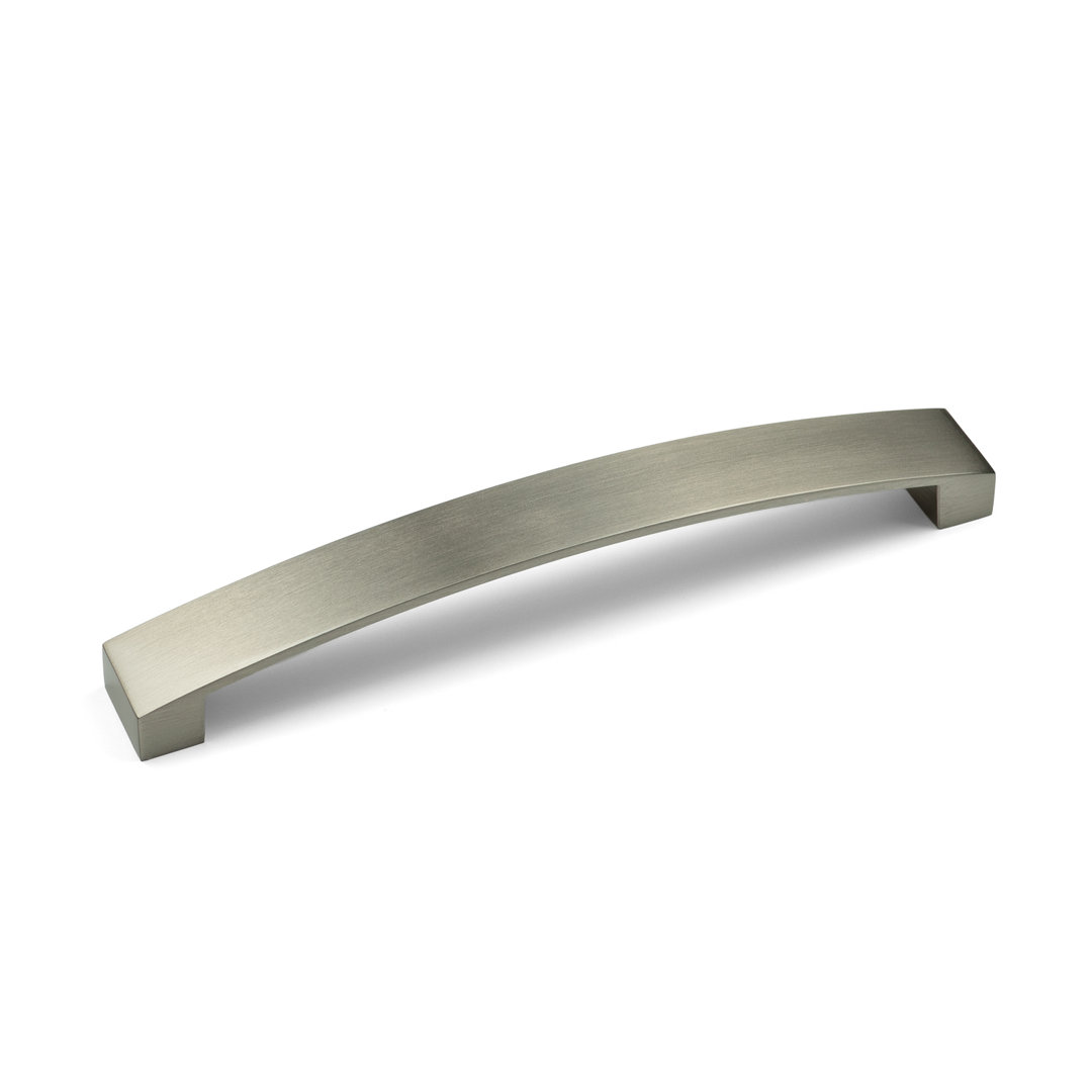 Brushed Nickel Curved Bow D-Bar Handles