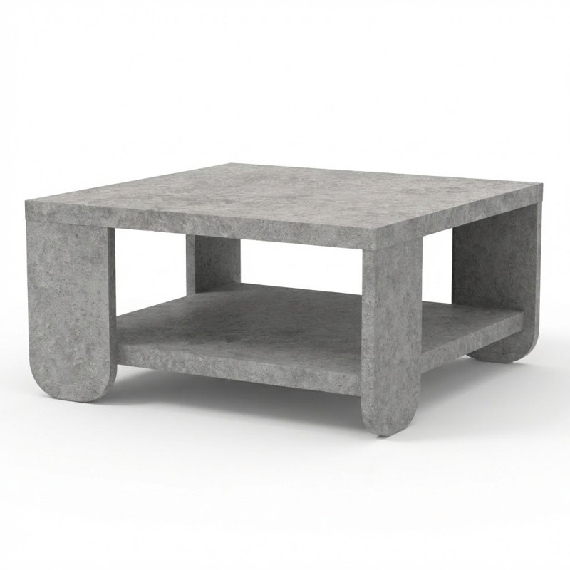 Table basse carrée 31,1 po Allyannah, Béton